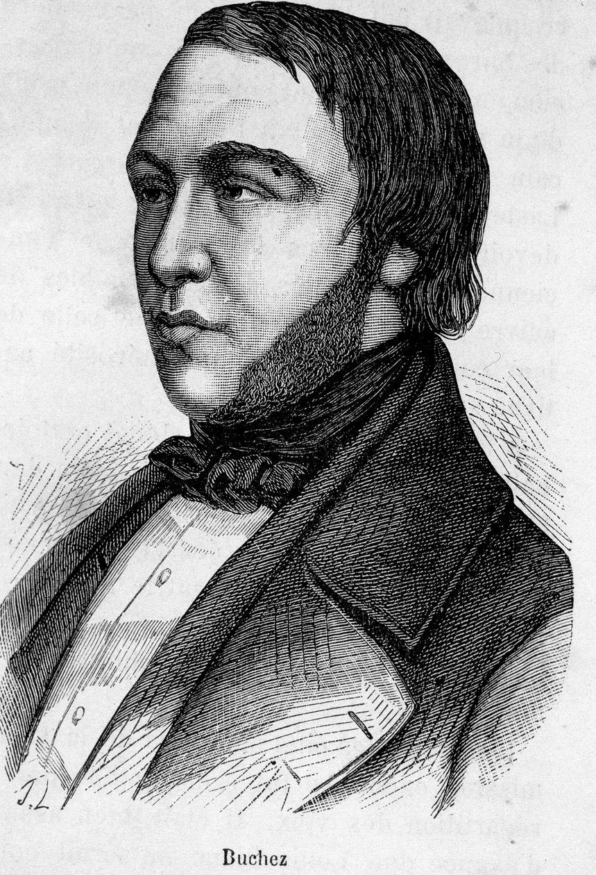 Portret van Buchez, Franse filosoof en politicus (1796 - 1865) door French School