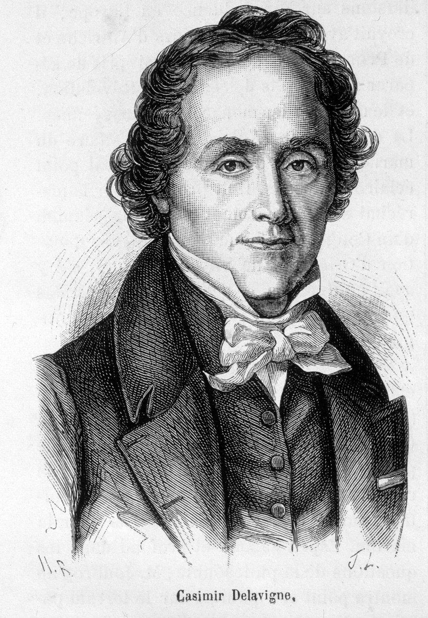 Portret van Casimir Delavigne, Franse dichter en toneelschrijver (1793-1843) door French School