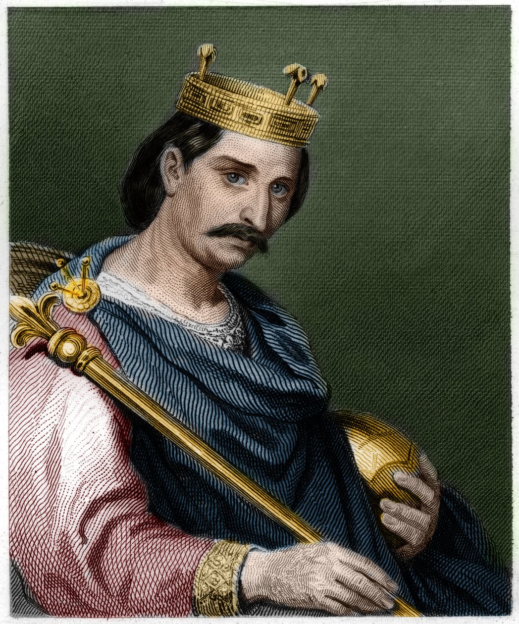 Portret van Karel II de Kale (823 - 877), Koning van Frankrijk - in 