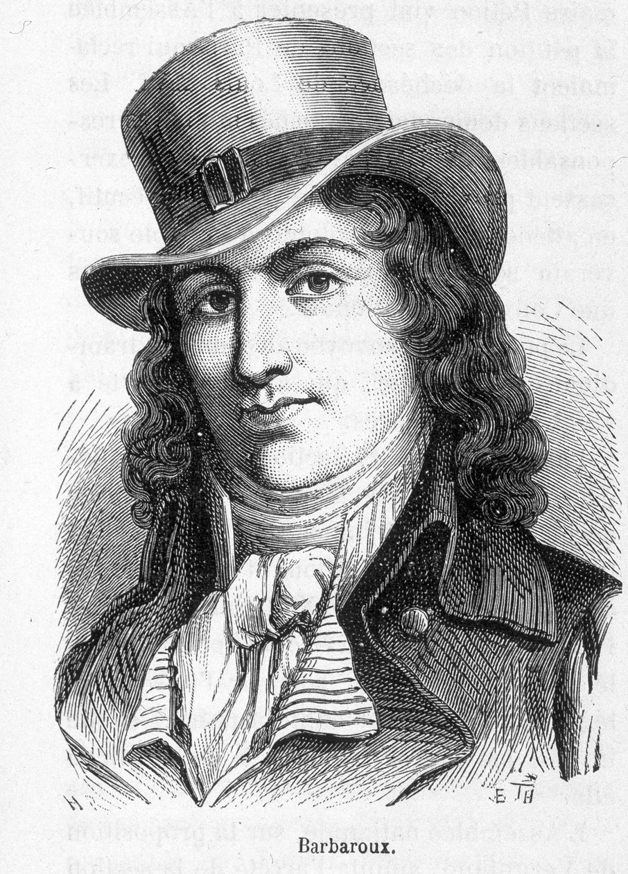 Portret van Charles Jean Marie Barbaroux (1767 - 1794), een Franse politicus die de federaties van Marseille leidde toen de Tuilerieën in 1792 werden ingenomen door French School
