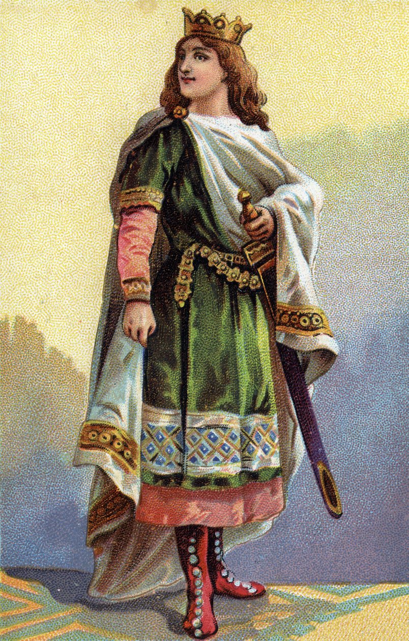 Portret van Clotaire (Clothaire) III, koning van de Franken (652-673) door French School