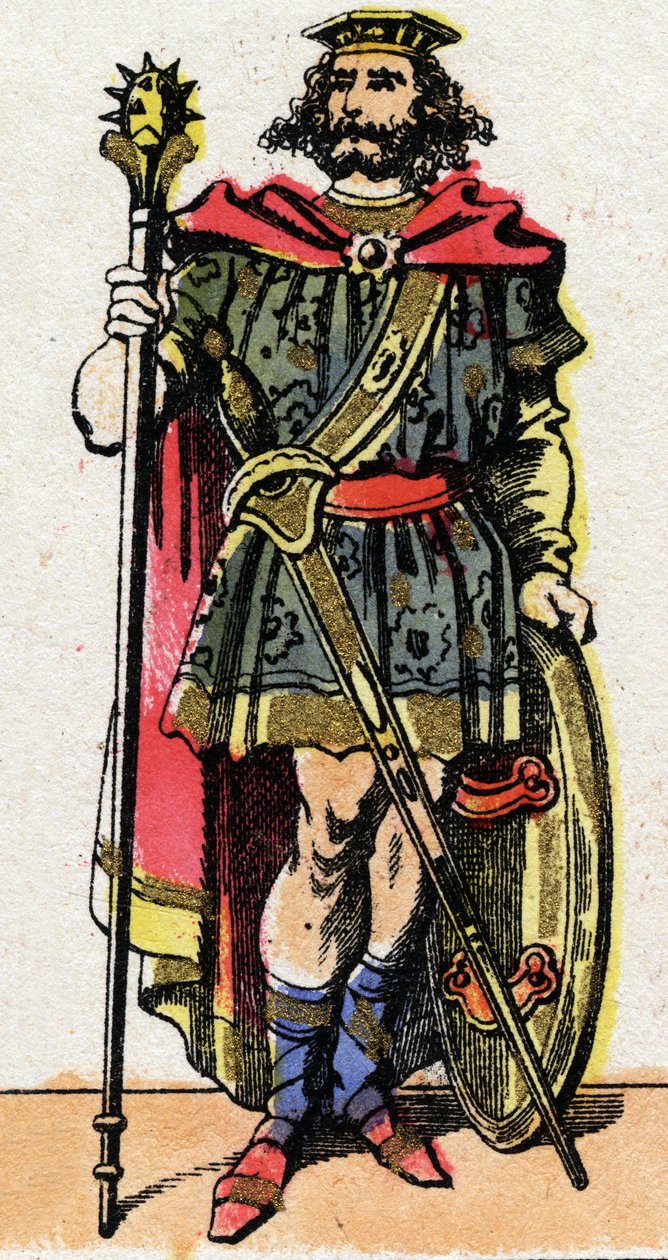 Portret van Clotaire I, Koning van de Franken van 511 tot 561. door French School