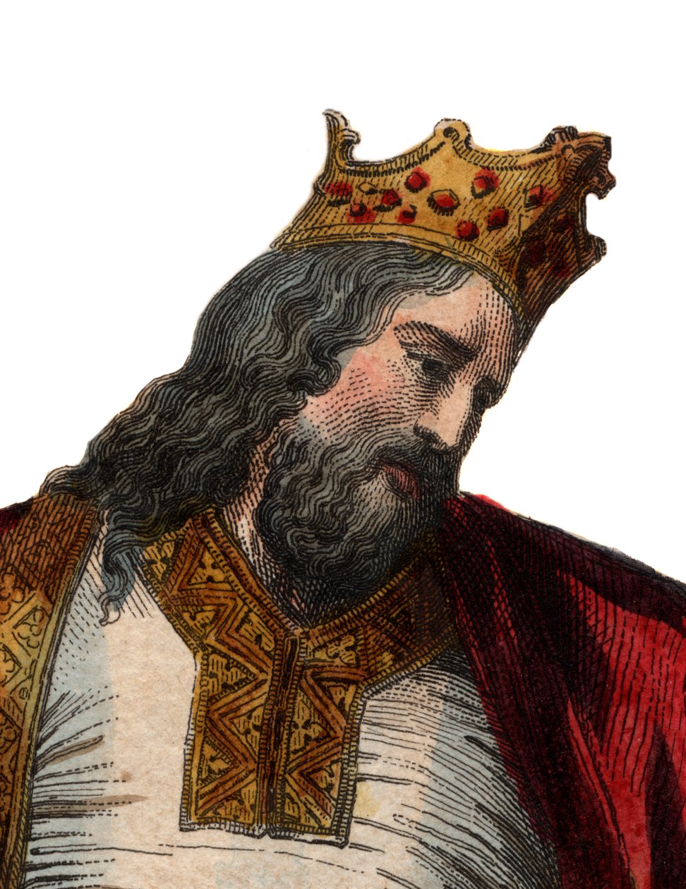 Portret van Clovis I (466-511), Koning der Franken door French School