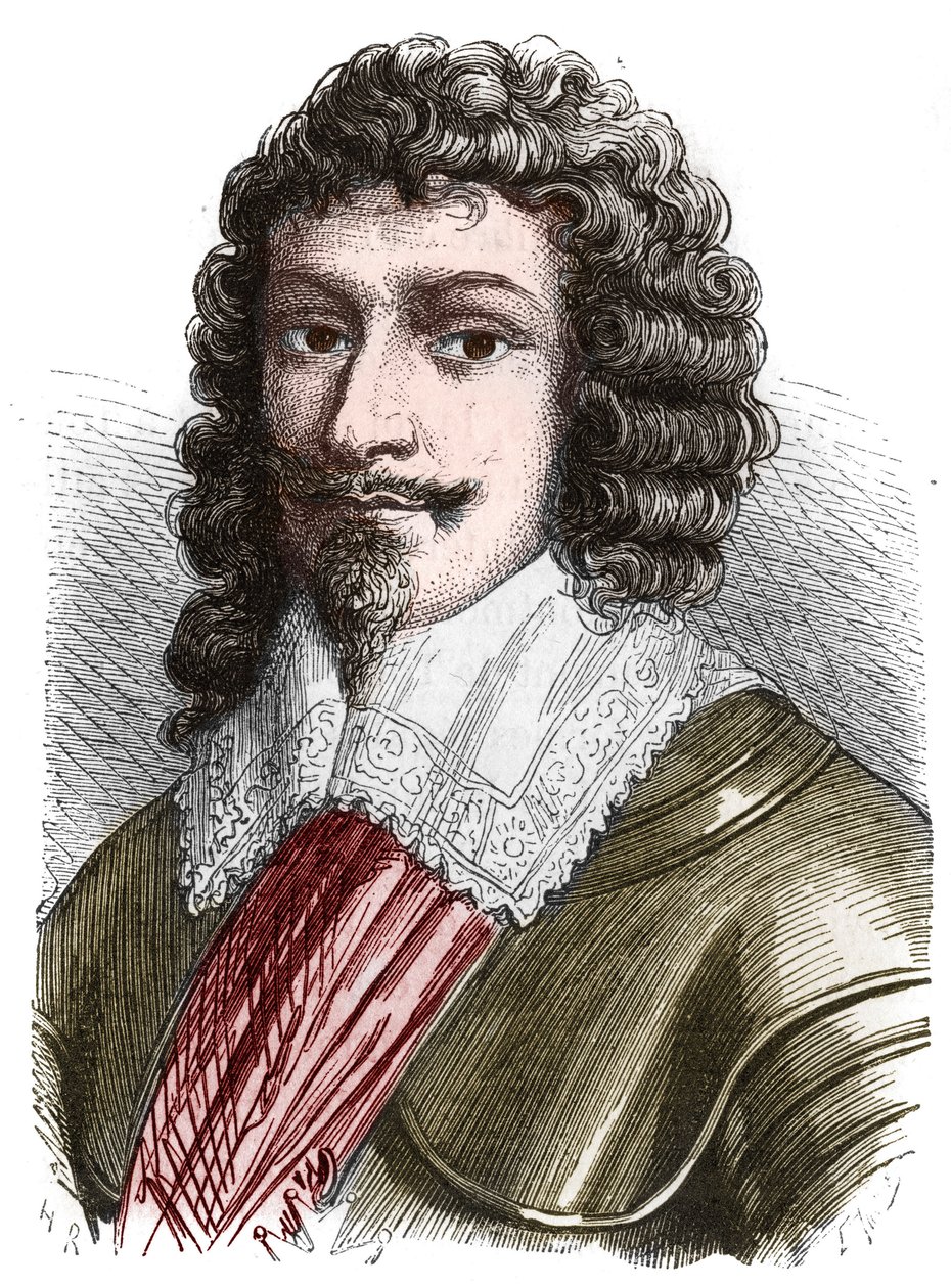 Portret van hertog Hendrik II van Montmorency (1595-1632) Gravure uit het einde van de 19e eeuw door French School