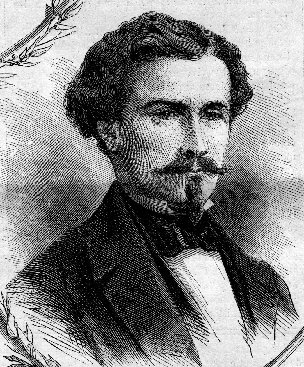 Portret van Emile Keller (1828-1909), Franse politicus. Gravure in 