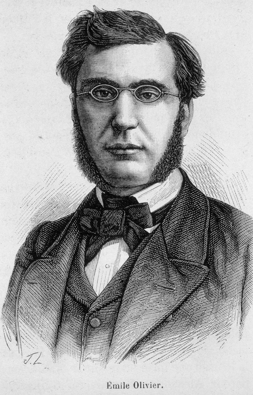 Portret van Emile Ollivier, Franse politicus (1825 -1913) - in 