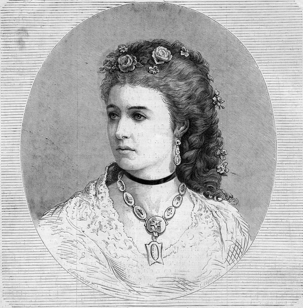 Portret van Emma Albani (Marie Louise Emma Cecile Lajeunesse) door French School