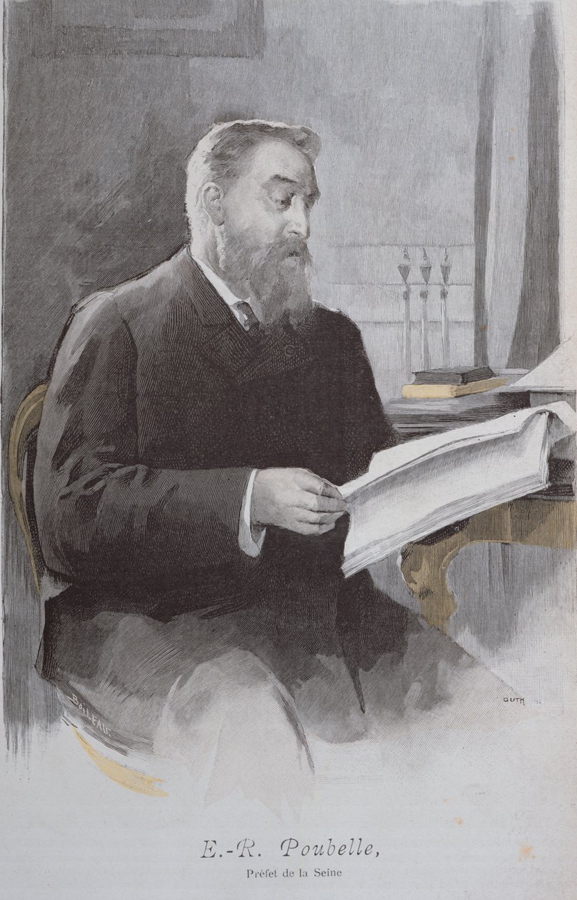 Portret van Eugene Poubelle, uit La Revue Illustrée, 15 juni 1893 door French School