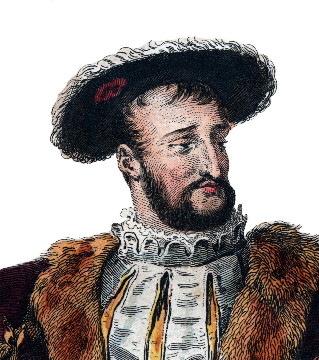 Portret van Frans I van Frankrijk, koning van Frankrijk door French School