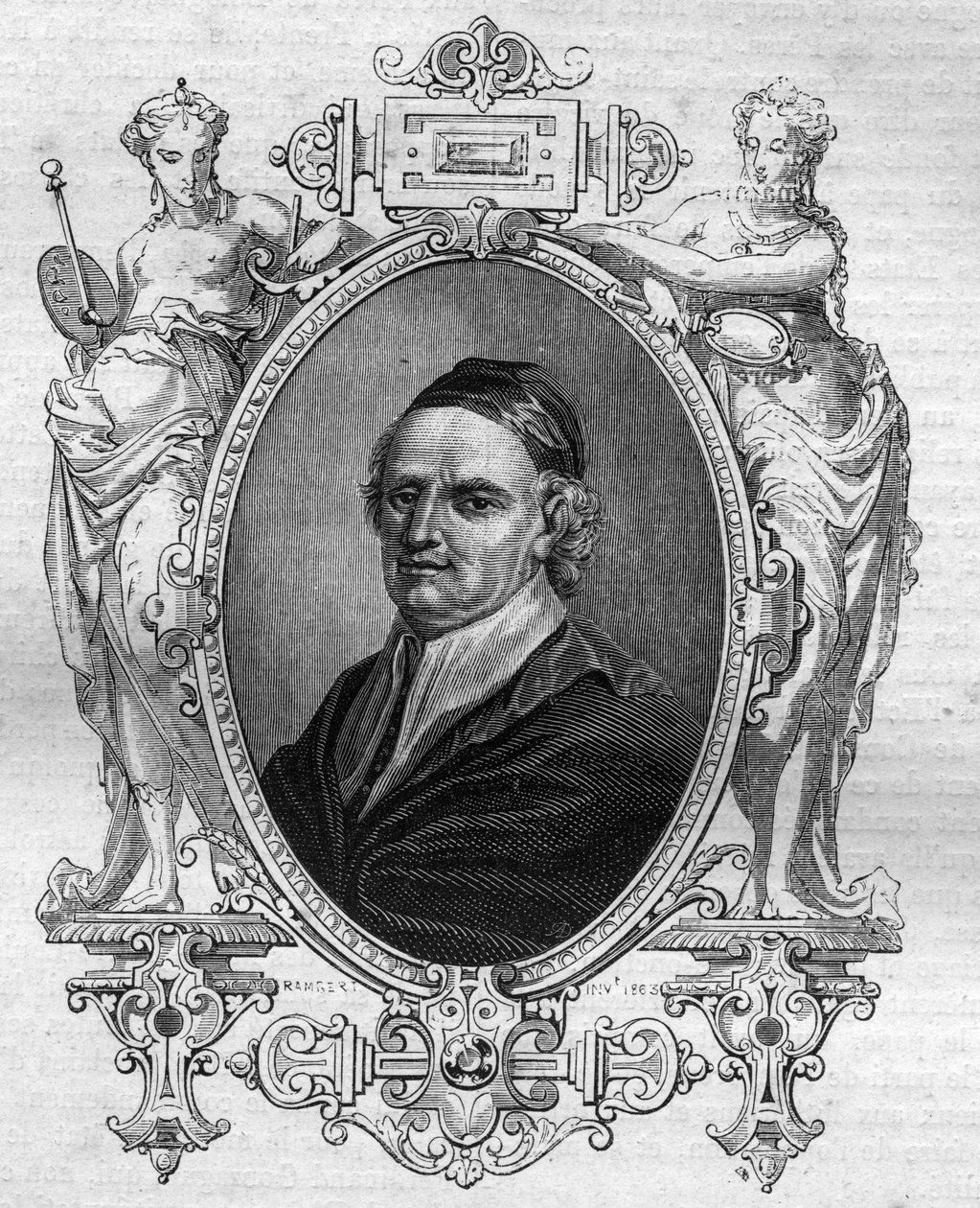 Portret van Gaspard Contarini (1483-1542) Kardinaal en Legaat van paus Paulus III op de Rijksdag van Regensburg. Gravure in 