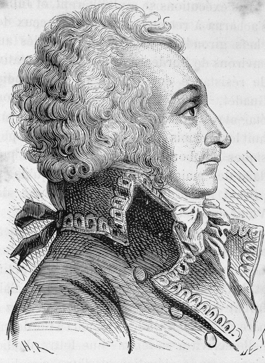 Portret van Generaal Alexandre Viscount de Beauharnais (1760-1794), beschuldigd van het slecht verdedigen van Mainz in 1793, hij werd onthoofd - in 