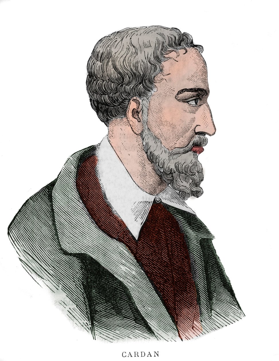 Portret van Gerolamo Cardano door French School