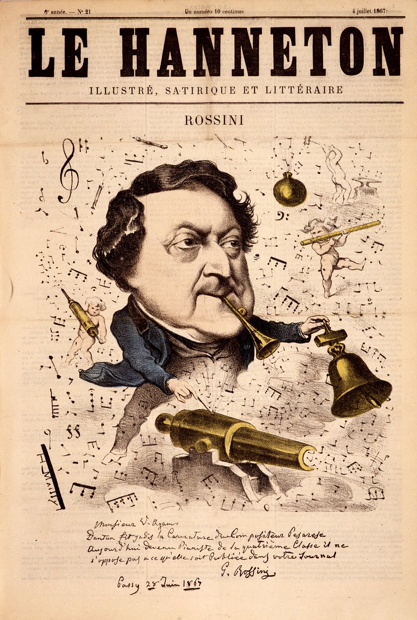 Portret van Gioacchino Rossini (1792-1868) - in 