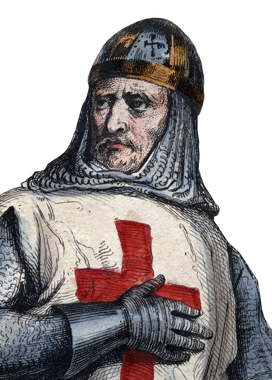 Portret van Godfried van Bouillon (104061-1100), Frankische ridder, een van de leiders van de Eerste Kruistocht door French School