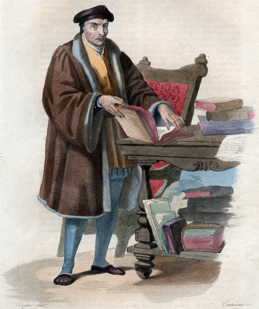 Portret van Guillaume Bude (Budee) (Budaeus) (1467-1540), Franse geleerde door French School
