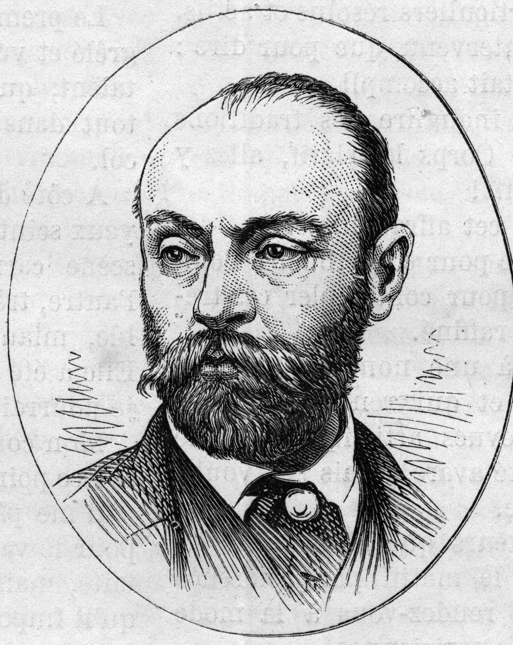 Portret van Gustave Rodolphe Clarence Boulanger (1824-1888), Franse schilder. Gravure in Le Monde Illustré nr. 890 van 2 mei 1874 door French School