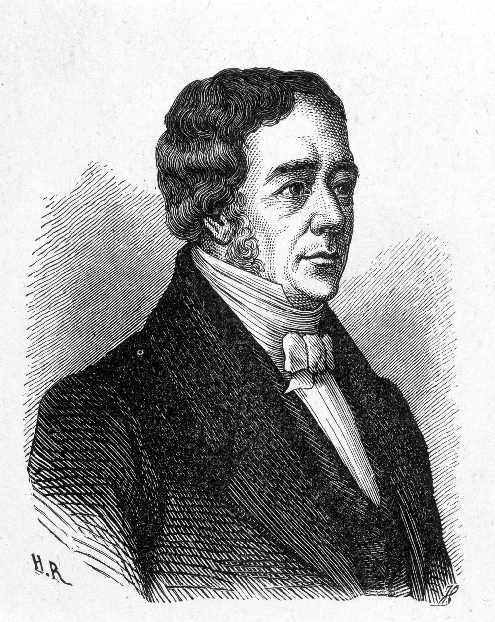 Portret van Hans Christian Ørsted door French School
