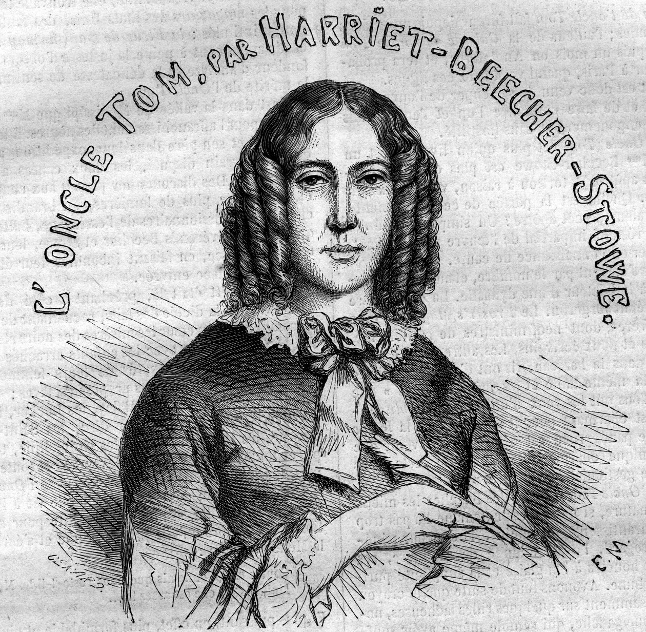 Portret van Harriet Beecher Stowe (1811-1896), Amerikaanse schrijfster, auteur van 
