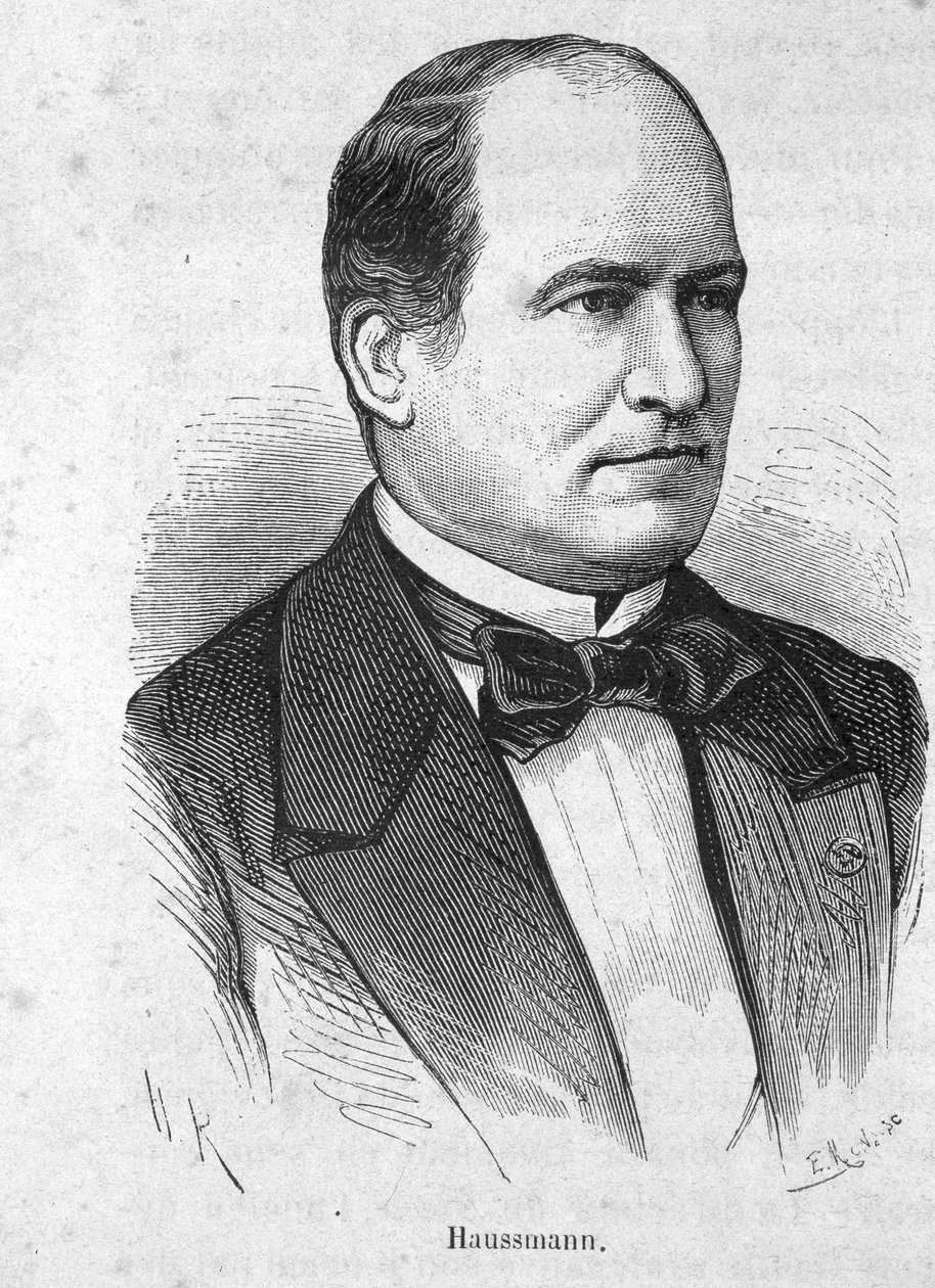 Portret van Haussmann (1809 - 1891) Franse politicus - in 