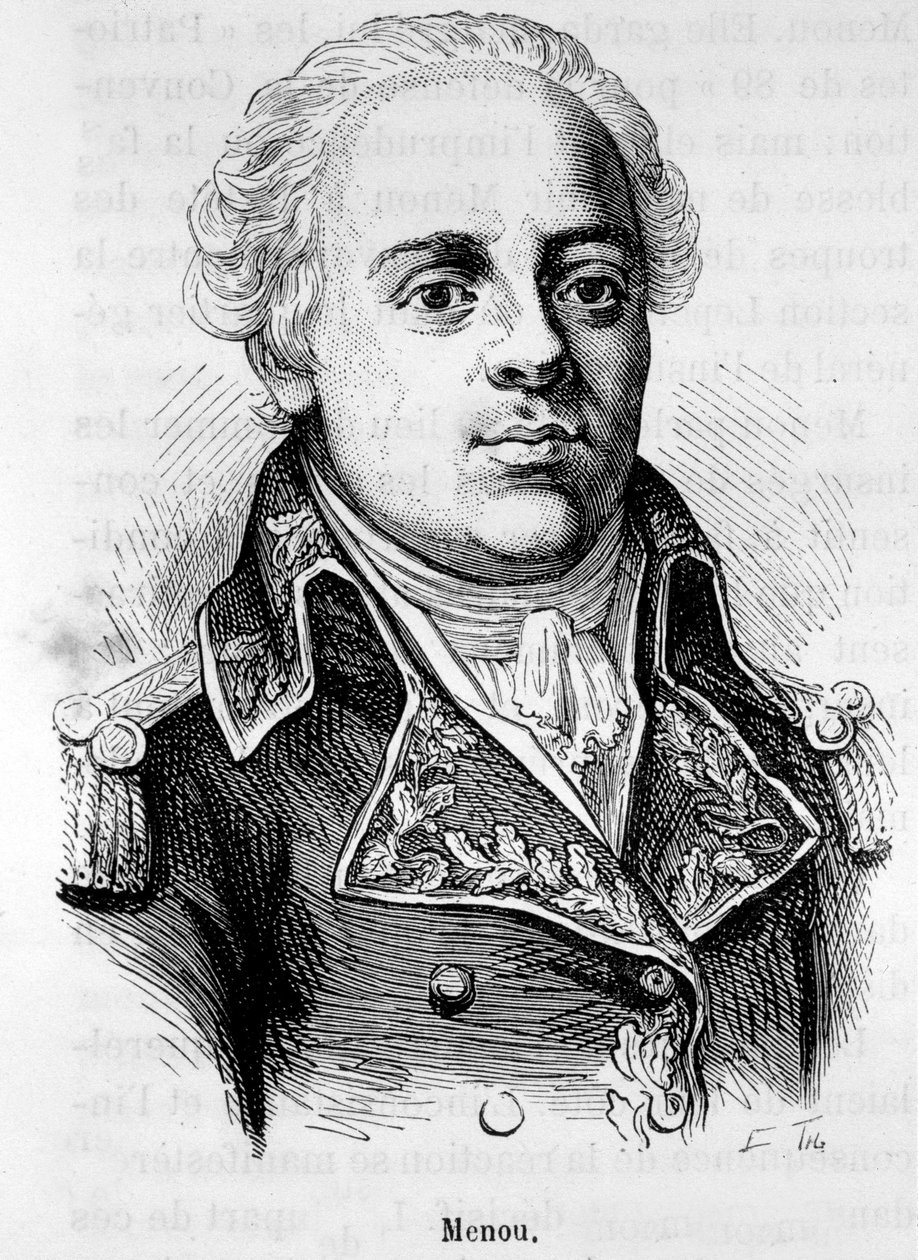 Portret van Jacques Francois Menou, Baron de Boussay, Franse generaal (1750-1810) - in 