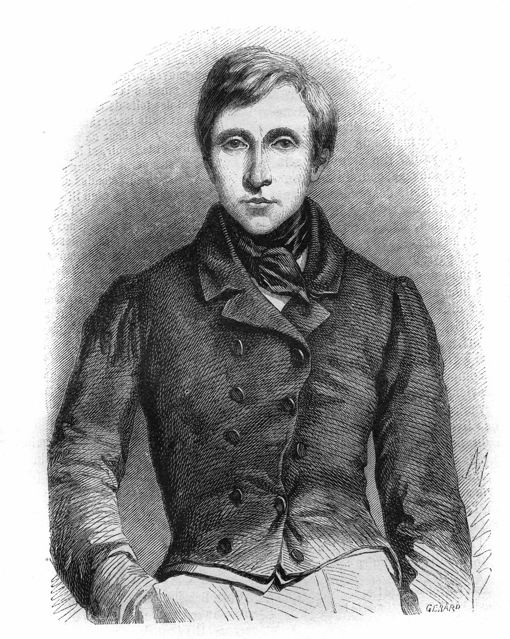 Portret van Jean Auguste Pelage Brizeux (1803-1858), Franse dichter door French School