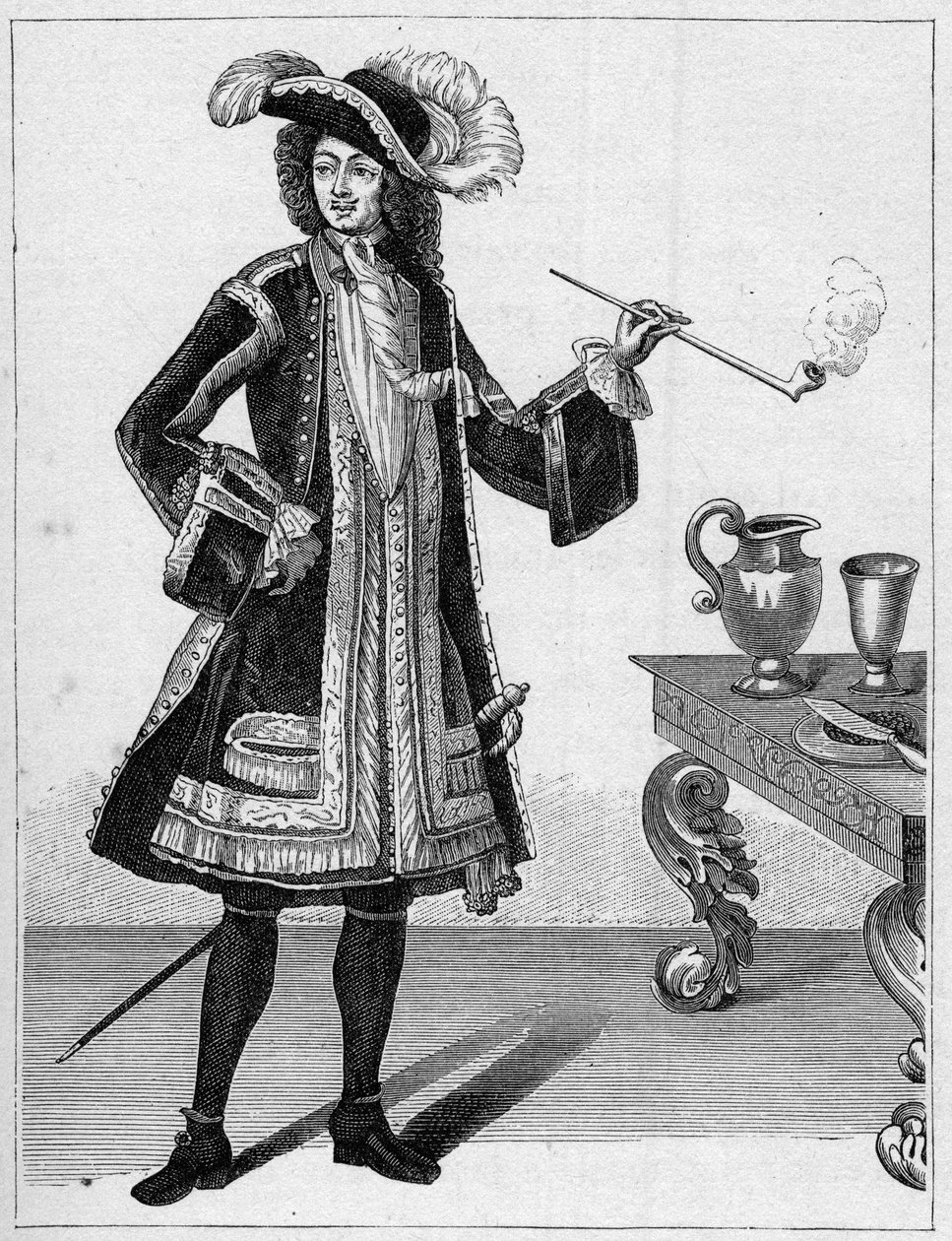Portret van Jean Bart (1651-1702), Franse kaper. Gravure in 