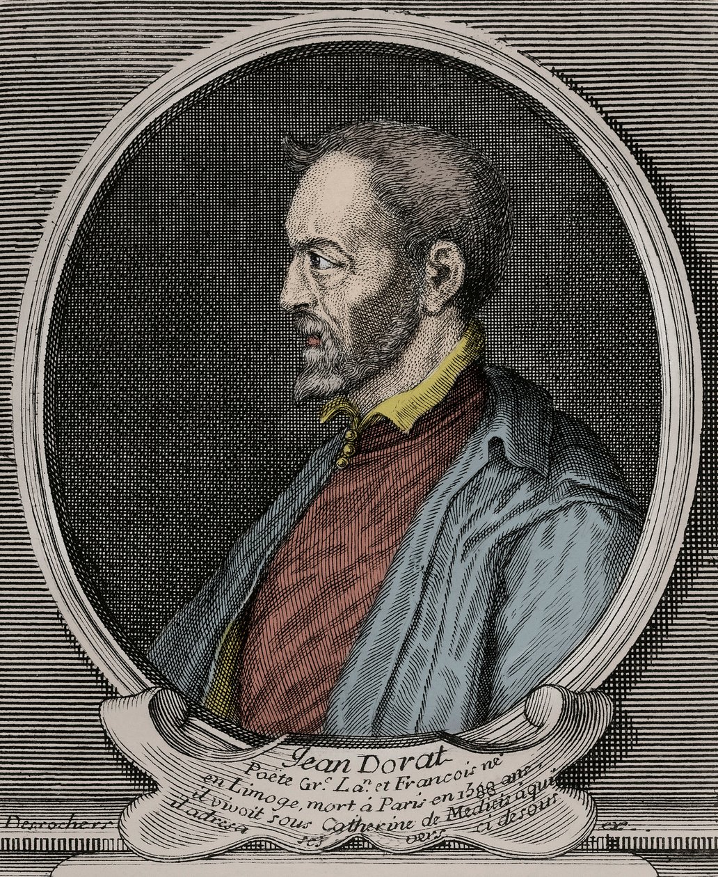 Portret van Jean Dorat (Auratus, echte naam Jean Dinemandi) door French School