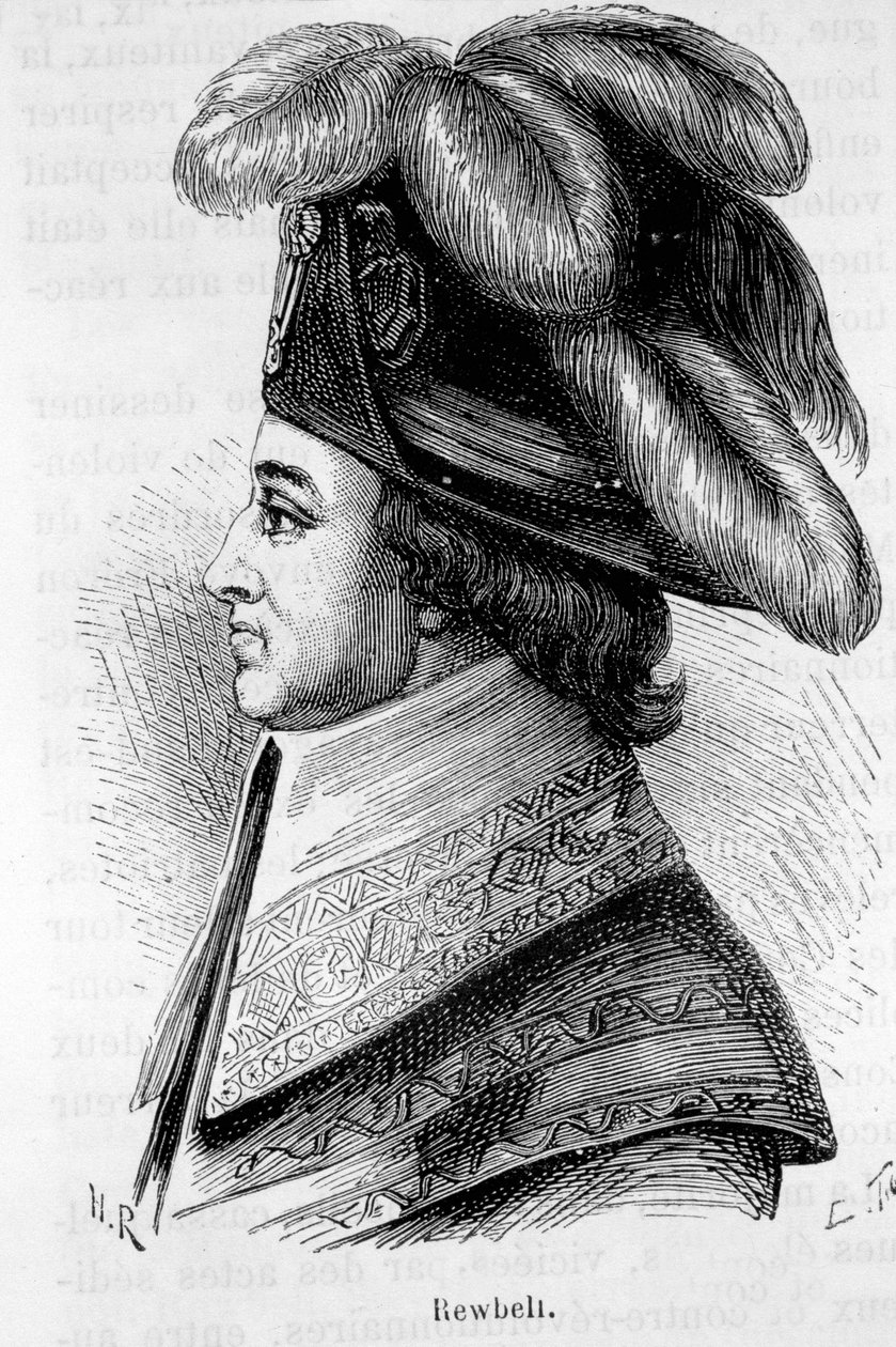 Portret van Jean François Rewbell (of Reubell), Franse politicus (1747 - 1807) - in 