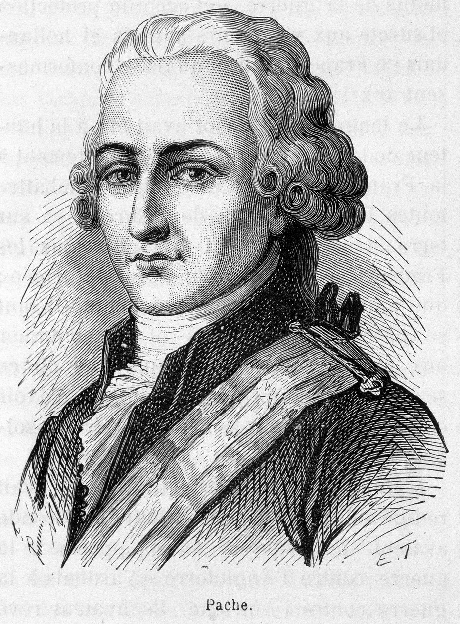Portret van Jean Nicolas Pache (1746-1823), Franse politicus die op openbare monumenten de leus van de Franse Republiek graveerde: 