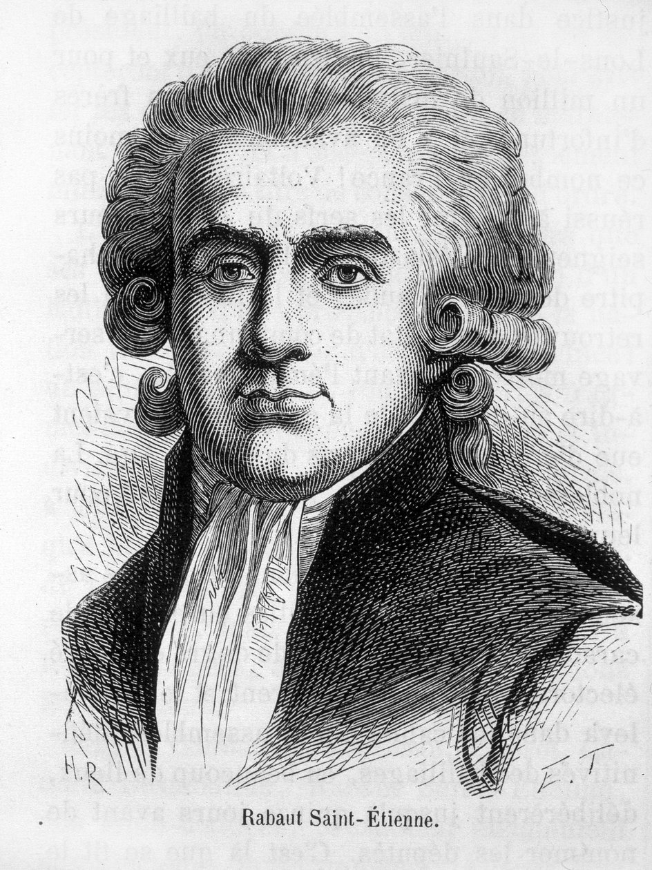 Portret van Jean Paul Rabaut St Etienne, Franse politicus (1743 - 1793) - uit "L