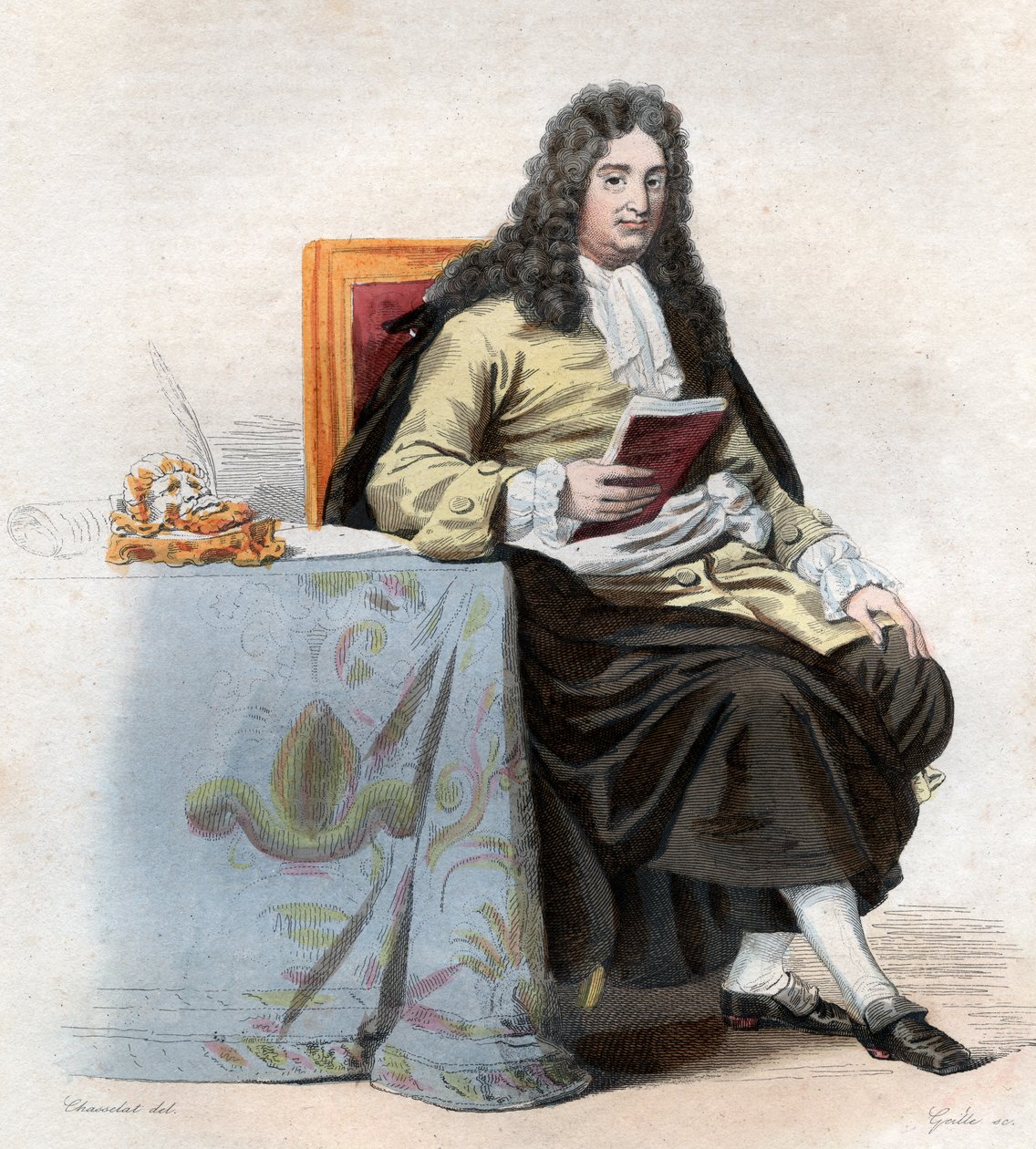 Portret van Jean Racine (1639-1699), Franse dramaturg. door French School