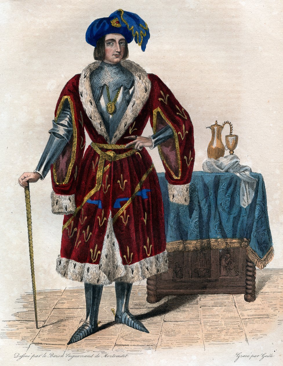 Portret van Jan van Orléans, Graaf van Dunois (Bastaard van Orléans) (1402-1468) door French School
