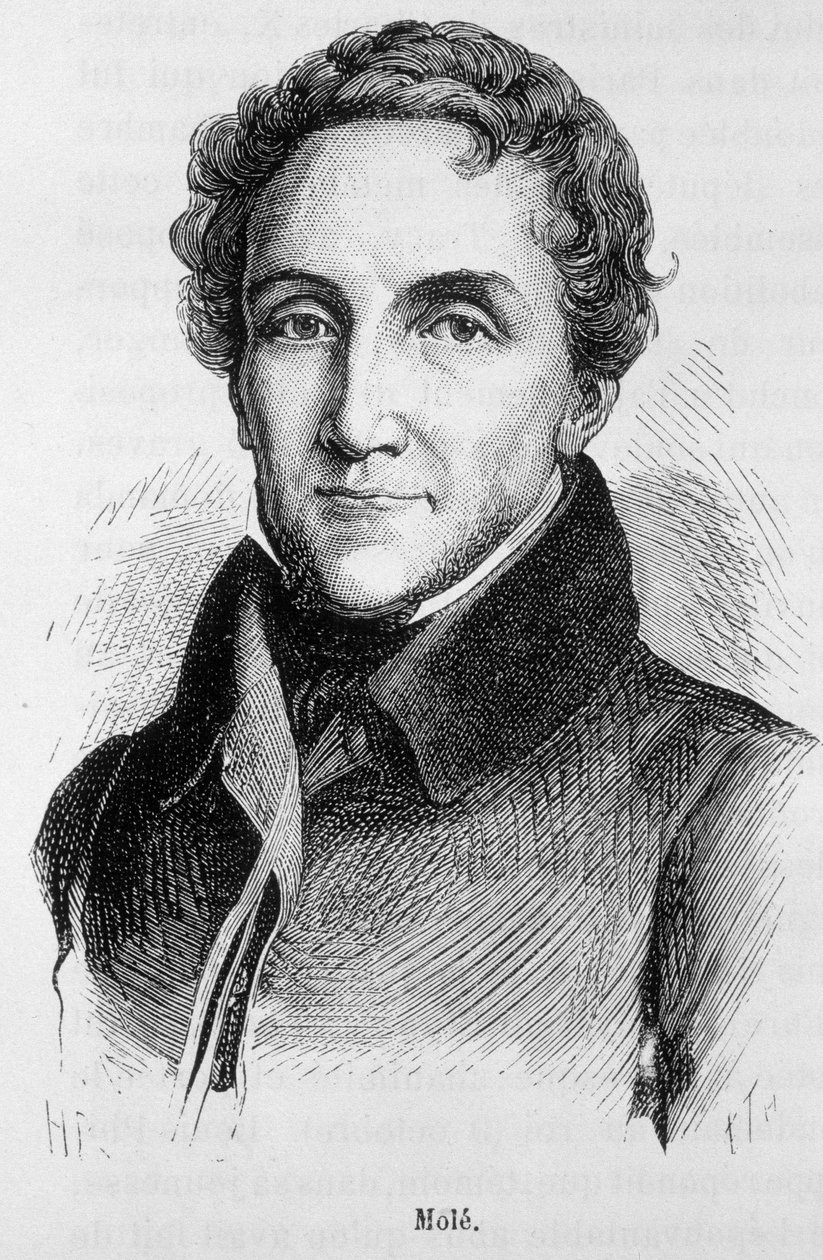 Portret van Louis-Mathieu Mole - Portret van Louis Mathieu, Graaf van Mole (1781 - 1855), Franse politicus - in 