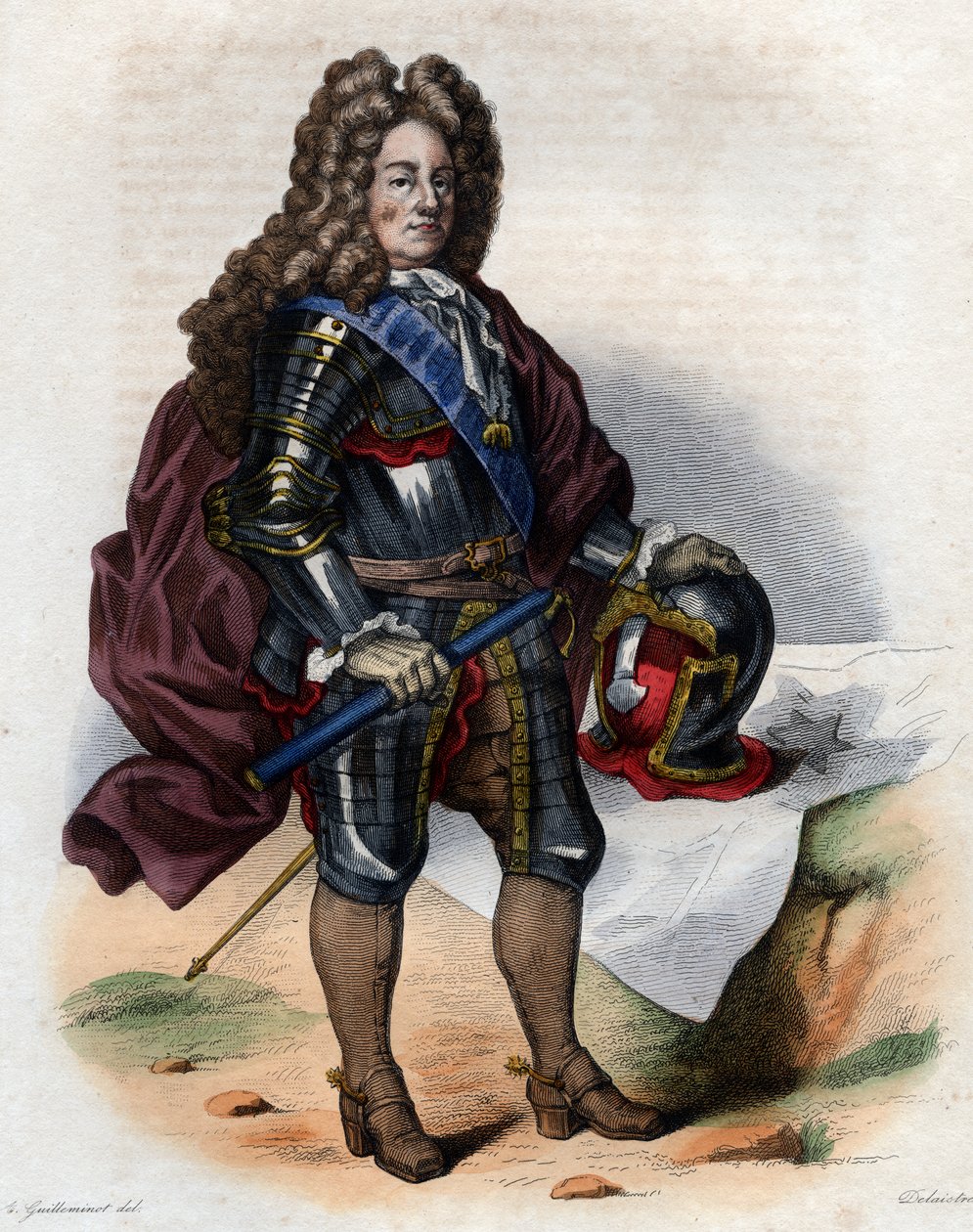 Portret van Louis Joseph de Bourbon, Hertog van Vendome (1645-1712), Franse militaire commandant en Maarschalk van Frankrijk door French School