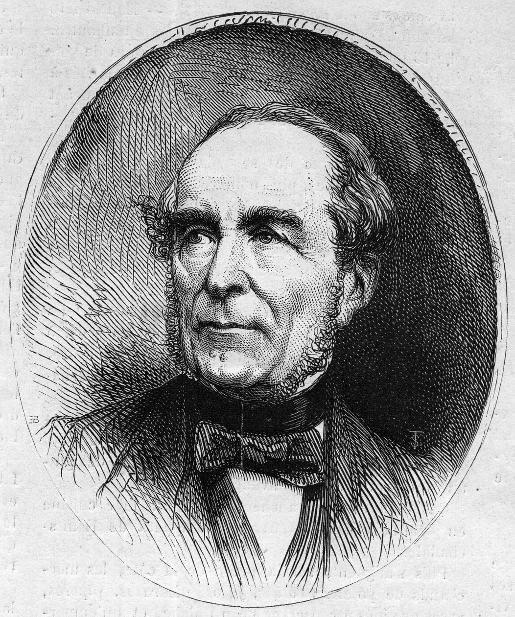 Portret van Louis Vitet (1802-1873), Franse politicus. Gravure in 