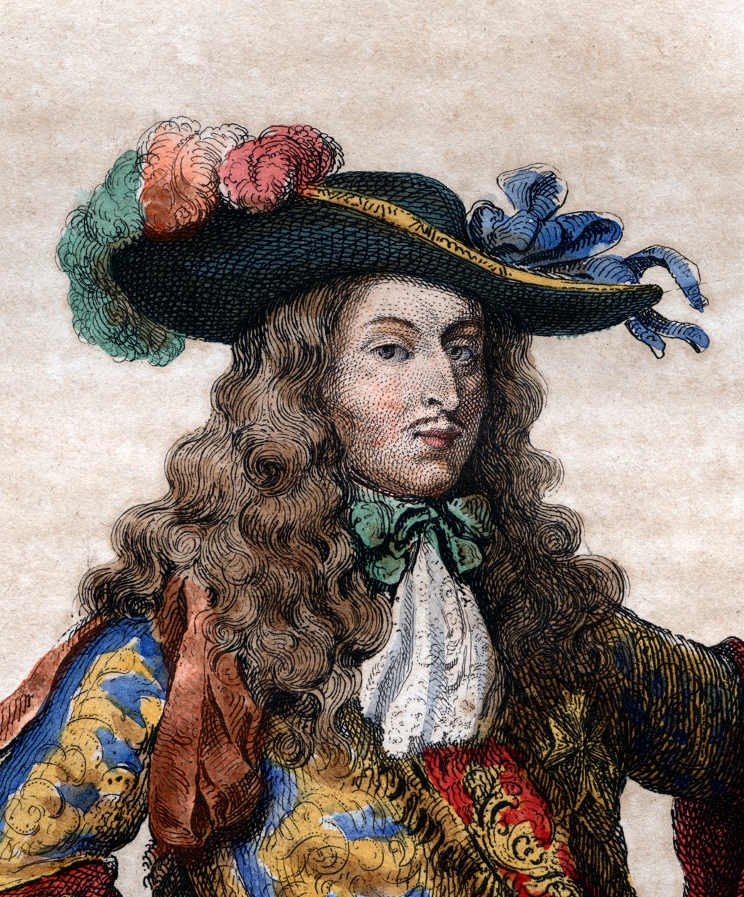 Portret van Lodewijk de Bourbon, Prins van Conde (1621-1686), Franse generaal, bekend als le Grand Conde. door French School
