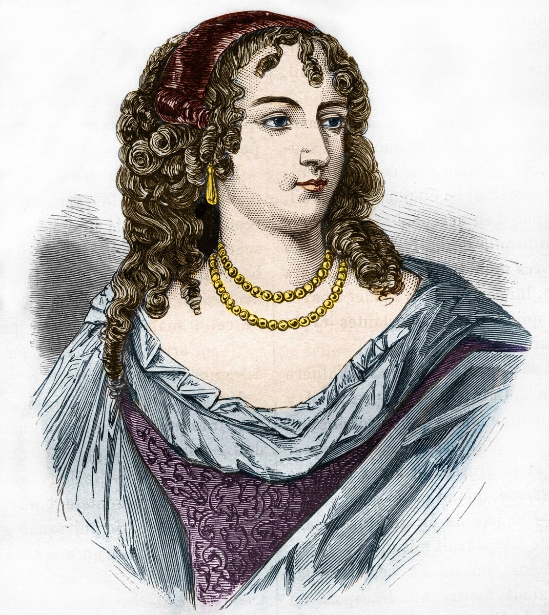 Portret van Marion Delorme (Marie de Lon, Demoiselle de Lorme). door French School