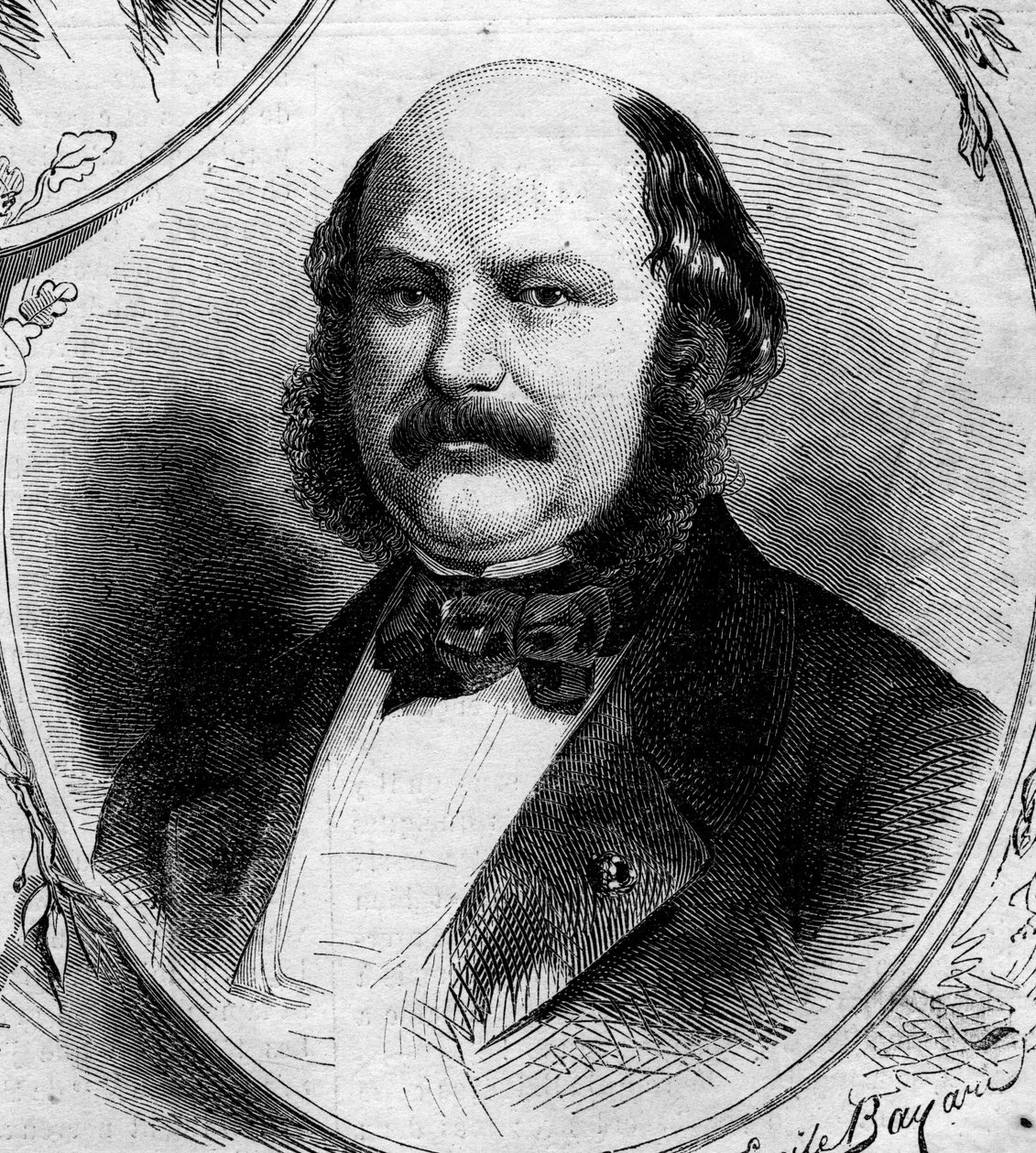 Portret van Maximilian Jules Marcus Koenigswarter (1817-1878), Franse bankier en politicus. Gravure in Le Monde Illustré door French School