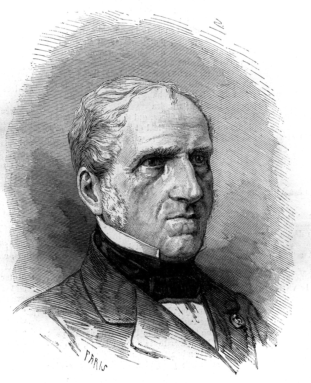 Portret van Michel Charles (1793-1880), Franse wiskundige. Gravure in 