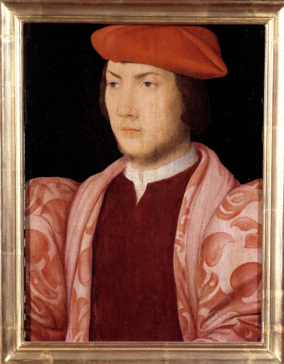 Portret van Odet de Coligny, kardinaal van Chatillon in 1534 (kleinzoon van Gaspard de Coligny, Maarschalk van Frankrijk en broer van Admiraal Gaspard de Coligny) (1517-1571) rond 1535 Schilderij van de Franse School van de 16e eeuw. Versailles door French School