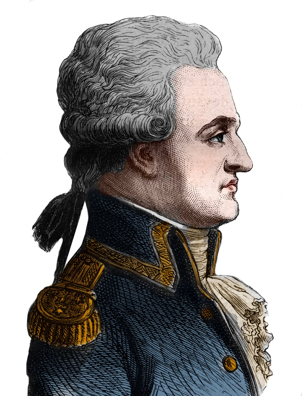 Portret van Pierre Charles de Villeneuve, Franse admiraal (1763-1806), hij begon de slag bij Trafalgar, wat een ramp was, en daarna zelfmoord - in 