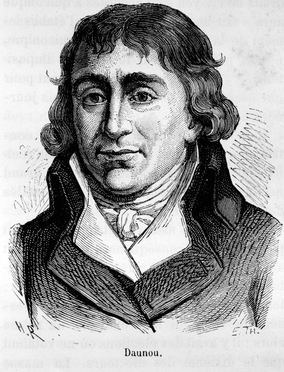 Portret van Pierre Claude Francois Daunou, Franse politicus en historicus (1761-1840) - in L