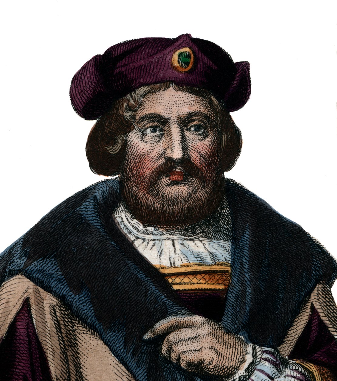 Portret van Pierre de Ronsard door French School
