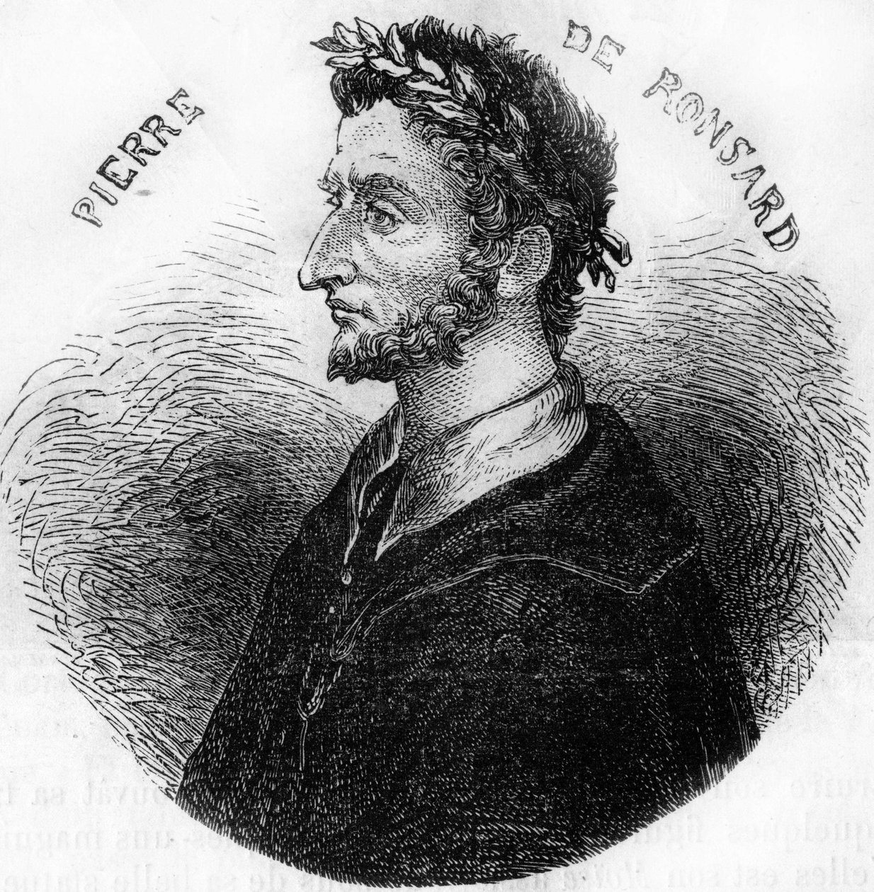Portret van Pierre de Ronsard, dichter (1524-1585). In 