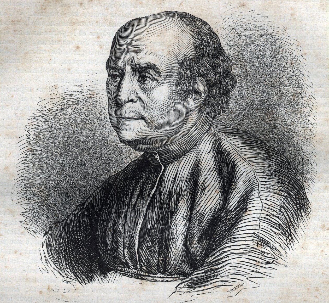 Portret van paus Nicolaas V (1398-1455) Gravure in "Geschiedenis van de pausen" (...) Misdrijven van de koningin, koning en keizers door de eeuwen heen" door Maurice Lachatre door French School