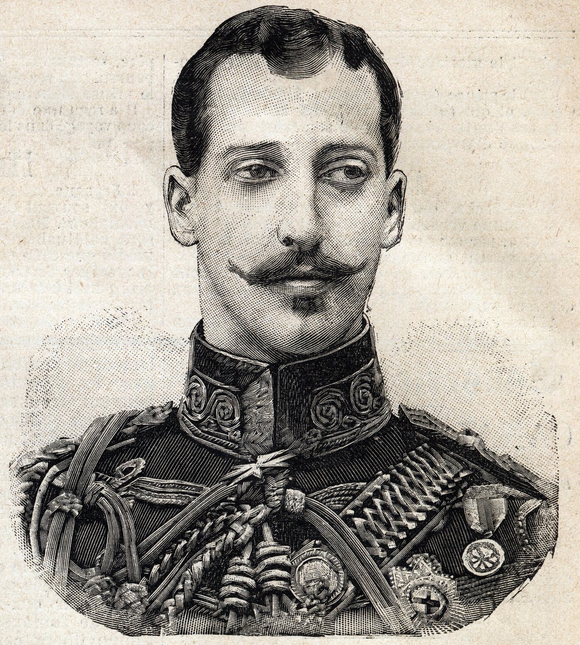 Portret van prins Albert Victor (1864-1892), hertog van Clarence en Avondale, en kleinzoon van koningin Victoria van Engeland, uit de Franse krant Le Petit Parisien door French School
