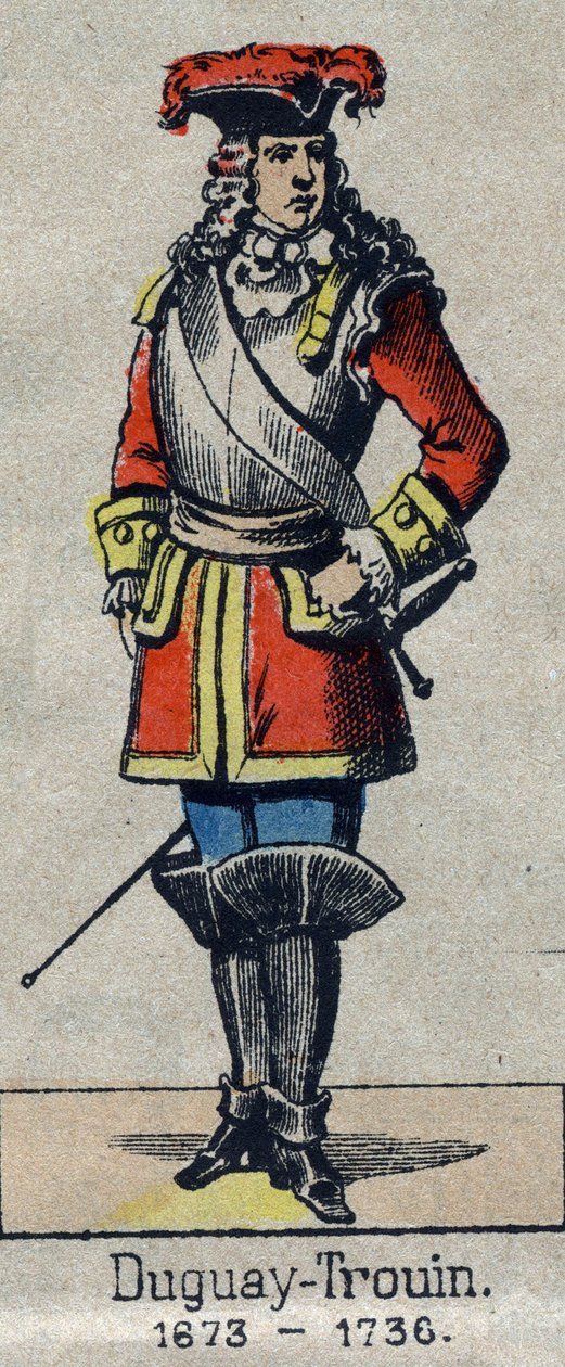 Portret van René Duguay Trouin (1673-1736) Franse zeeman. Afbeelding van Epinal uit het einde van de 19e eeuw door French School