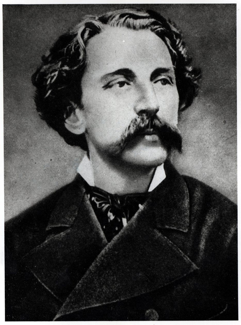 Portret van Stephane Mallarme (1842-98) door French School