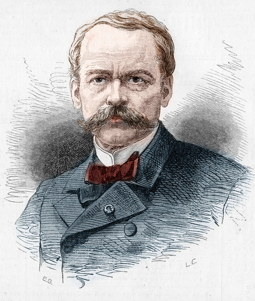 Portret van Theodore Barriere (1823-1877), Franse toneelschrijver. Gravure in Le Monde Illustré nr. 1071 van 20 oktober 1877. door French School