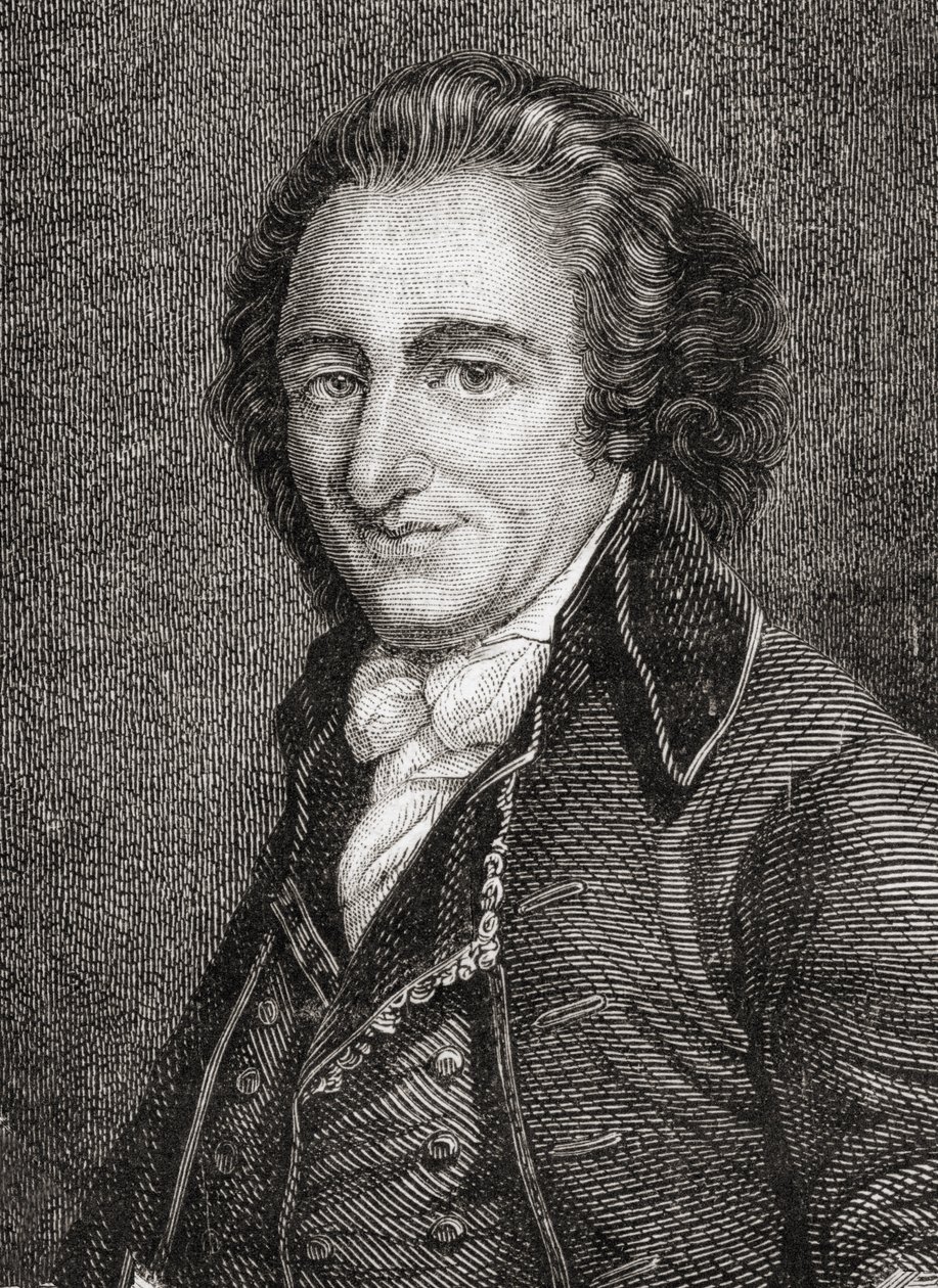 Portret van Thomas Paine (1737-1809) (gravure) door French School